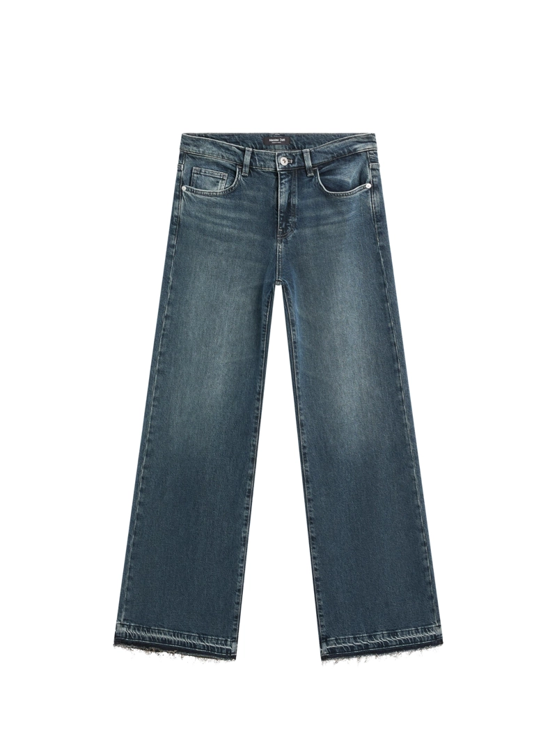 Джинсы средней посадки с расклешенными штанинами