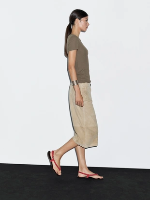 Футболка из текстурированного хлопка с эффектом крепа- Заказать в России