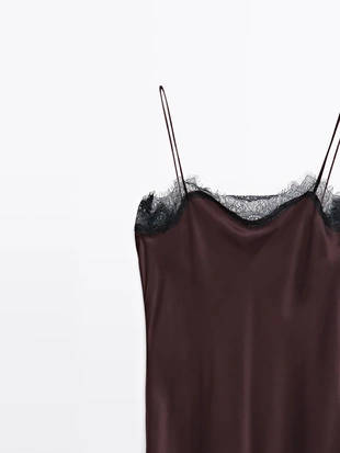 Длинное атласное платье-халат - STUDIO- Заказать в России