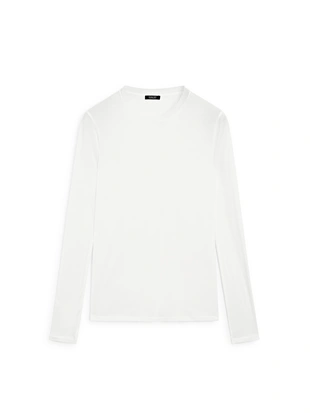 Легкая футболка с деталями воротника- Заказать в России