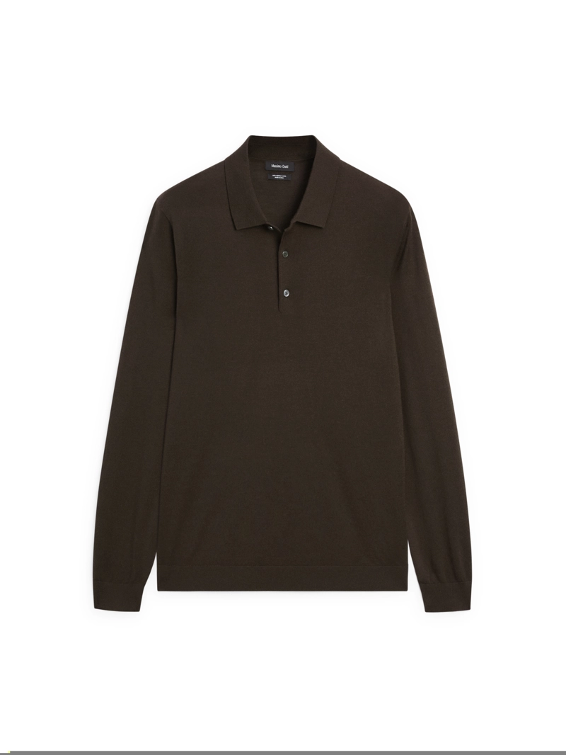 Поло из трикотажа 100% мериносовой шерсти