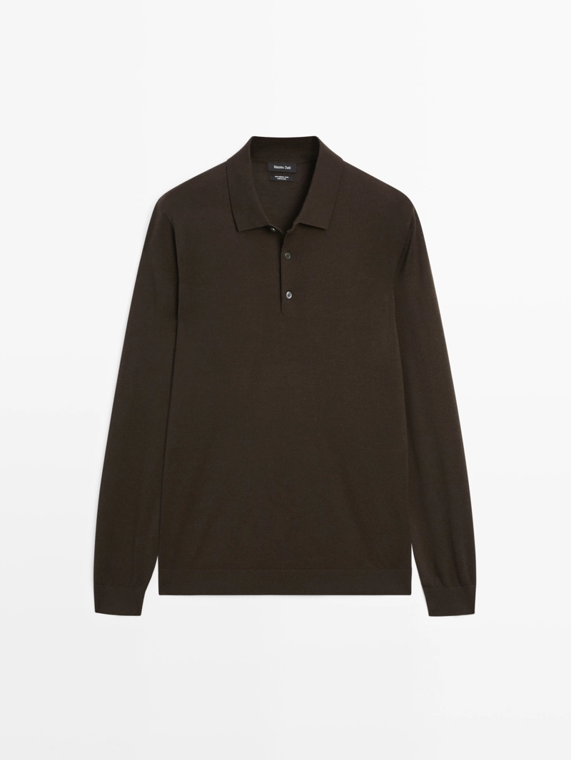 Поло из трикотажа 100% мериносовой шерсти