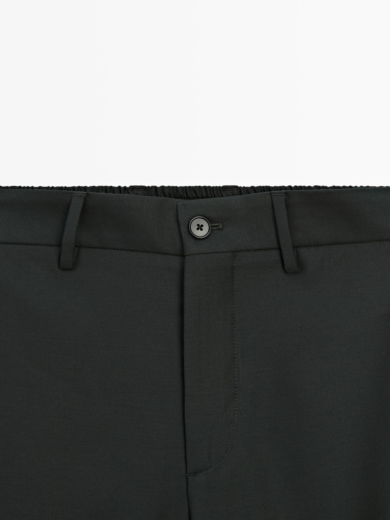 Брюки jogger fit из 100% шерсти
