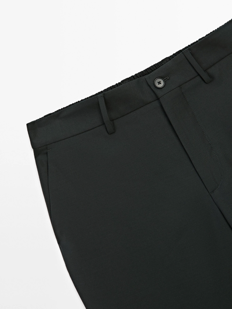 Брюки jogger fit из 100% шерсти