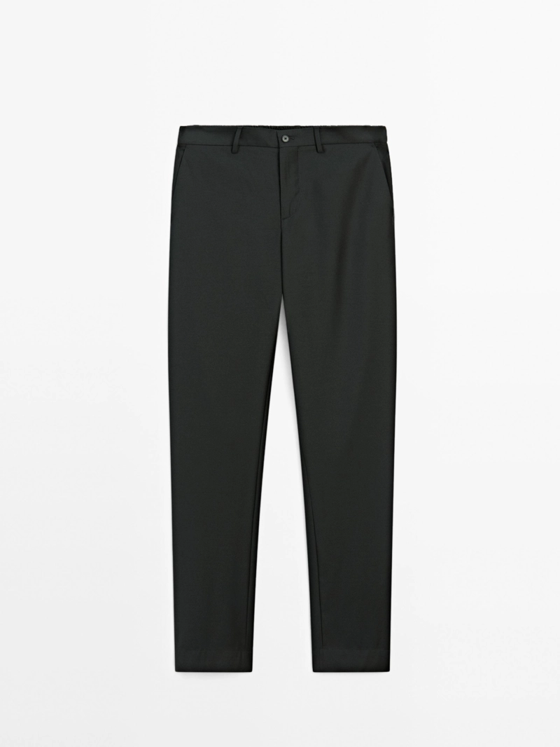 Брюки jogger fit из 100% шерсти