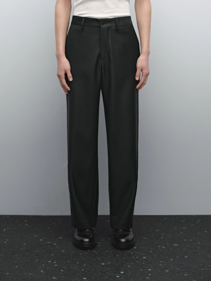 Брюки jogger fit из 100% шерсти