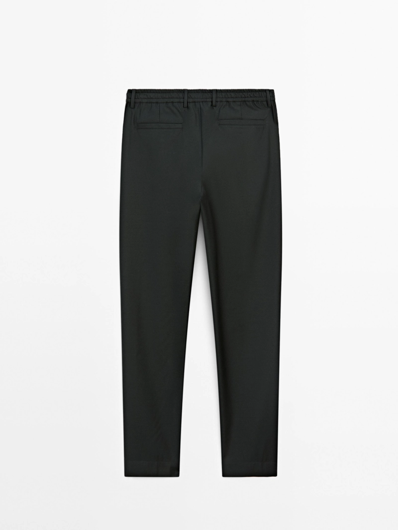 Брюки jogger fit из 100% шерсти