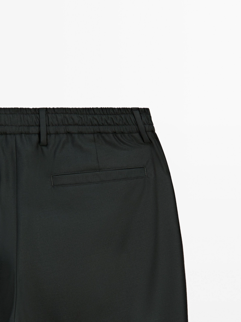 Брюки jogger fit из 100% шерсти