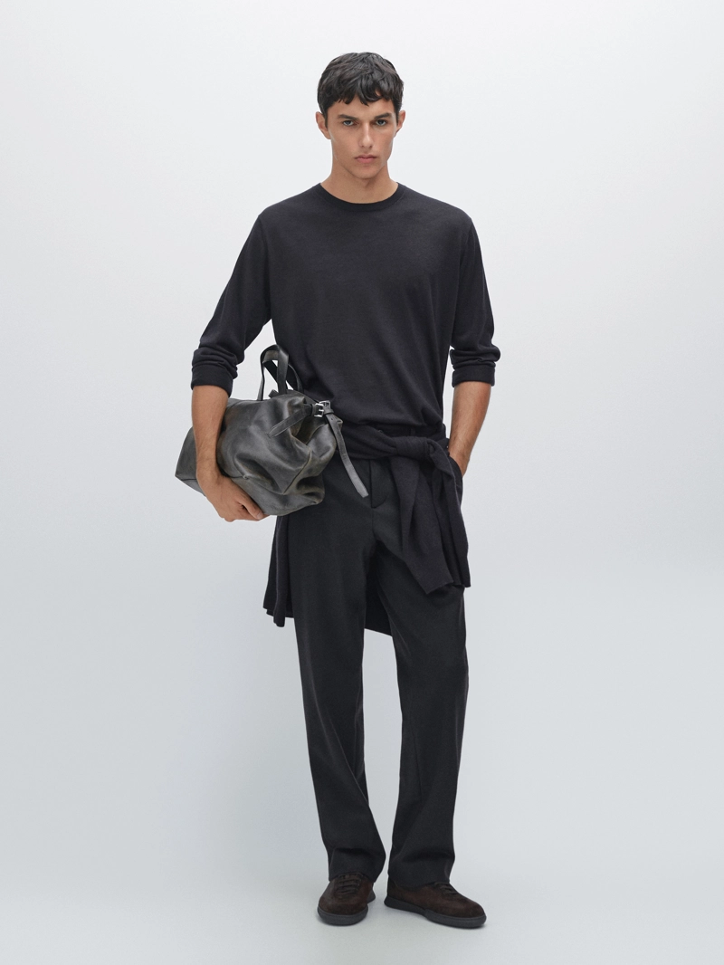 Свитер с круглым вырезом из 100% кашемира