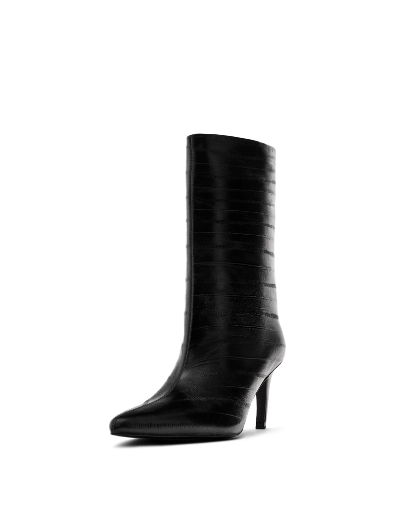 Туфли на высоком каблуке из эффектной кожи с тиснением