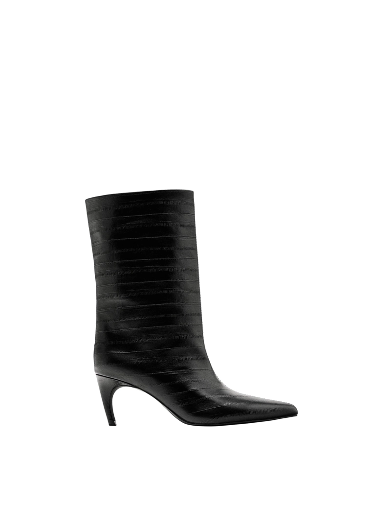 Туфли на высоком каблуке из эффектной кожи с тиснением