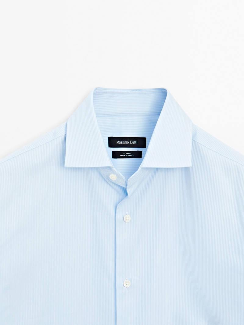 Рубашка в полоску slim fit
