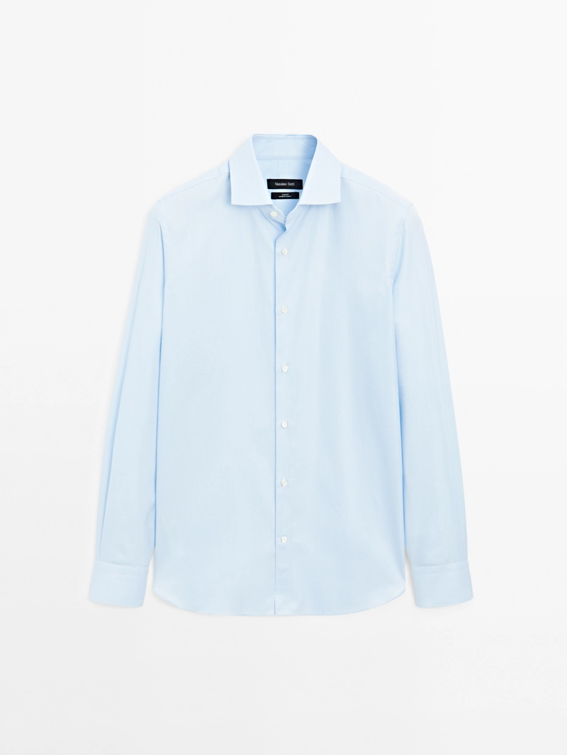 Рубашка в полоску slim fit
