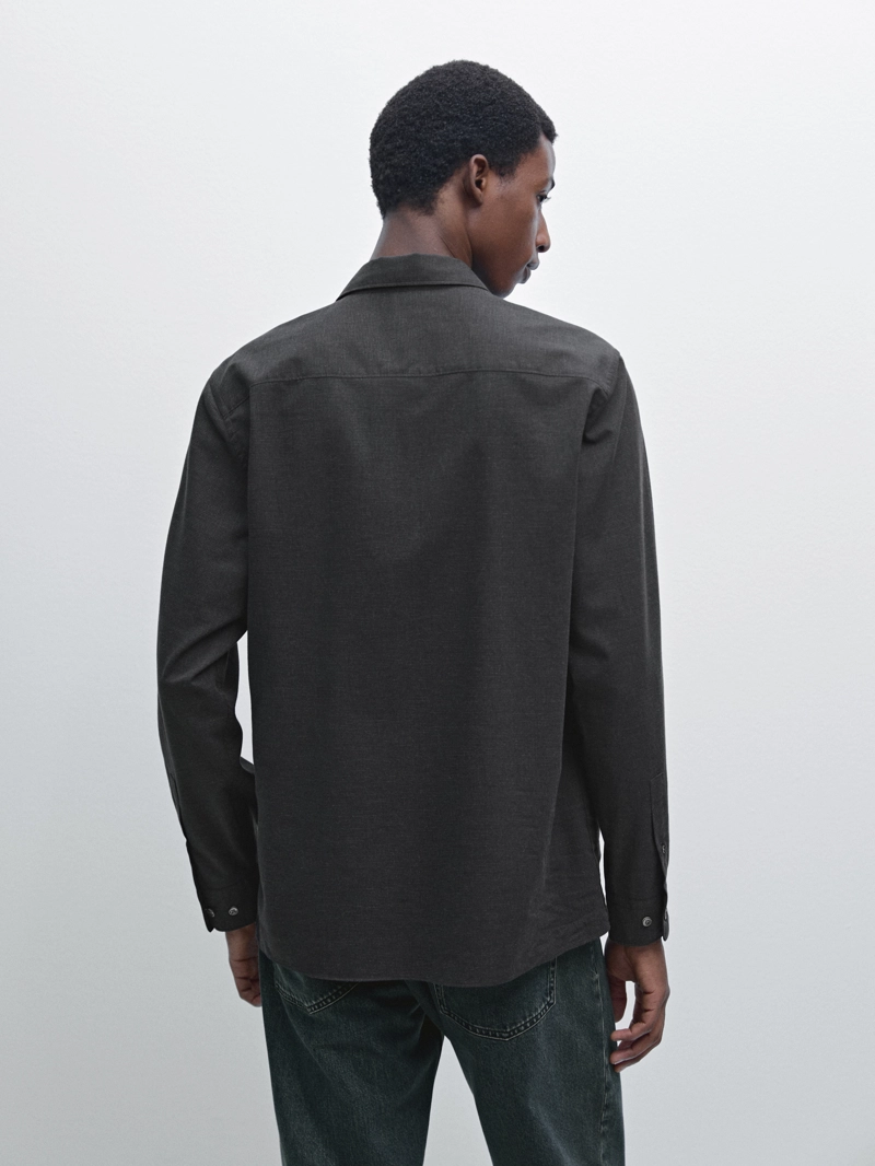 Рубашка с микроклеткой regular fit