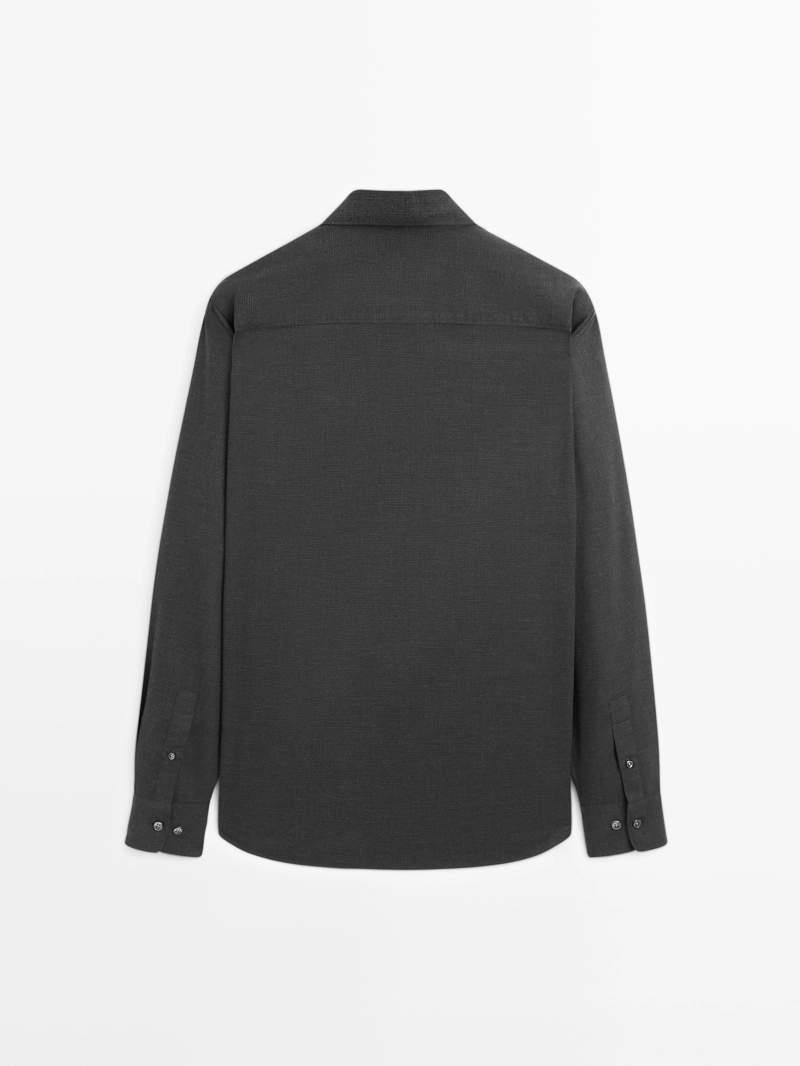 Рубашка с микроклеткой regular fit