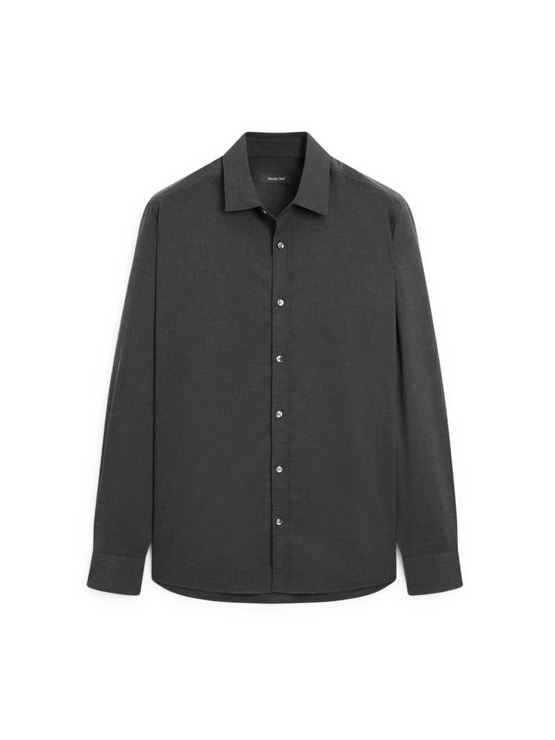 Рубашка с микроклеткой regular fit
