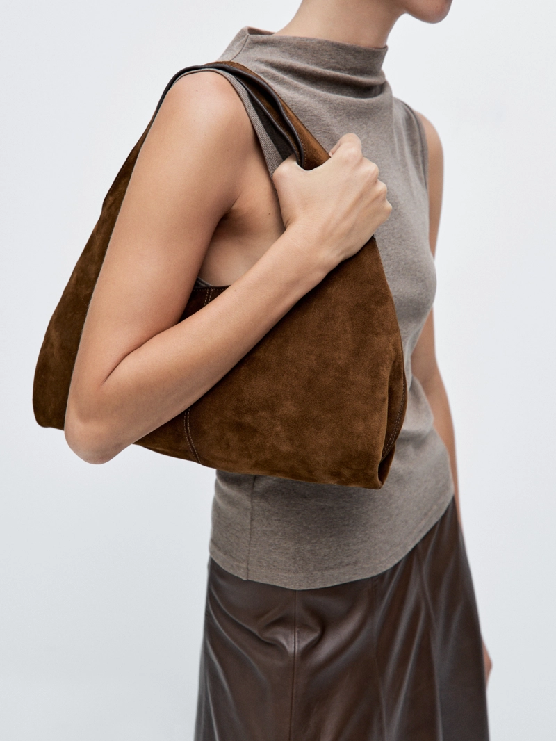 Средняя сумка леди из натуральной кожи