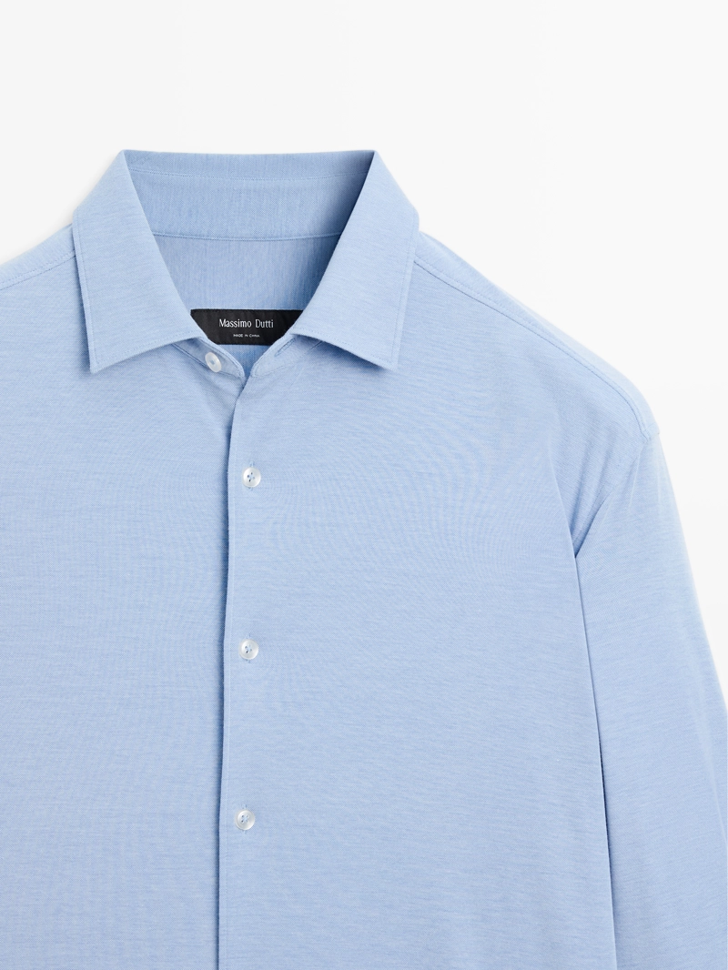 Рубашка slim fit stretch