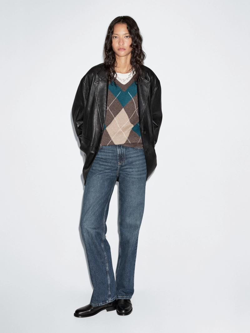 Жакет из мягкой кожи нубука