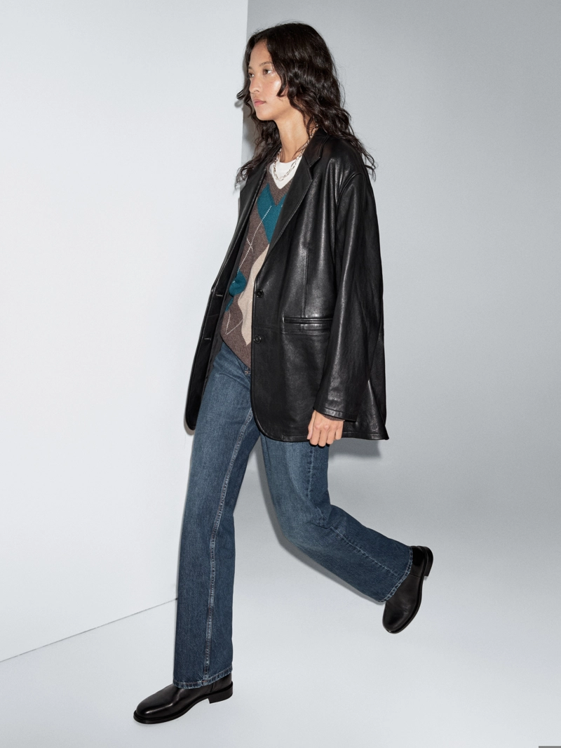 Жакет из мягкой кожи нубука