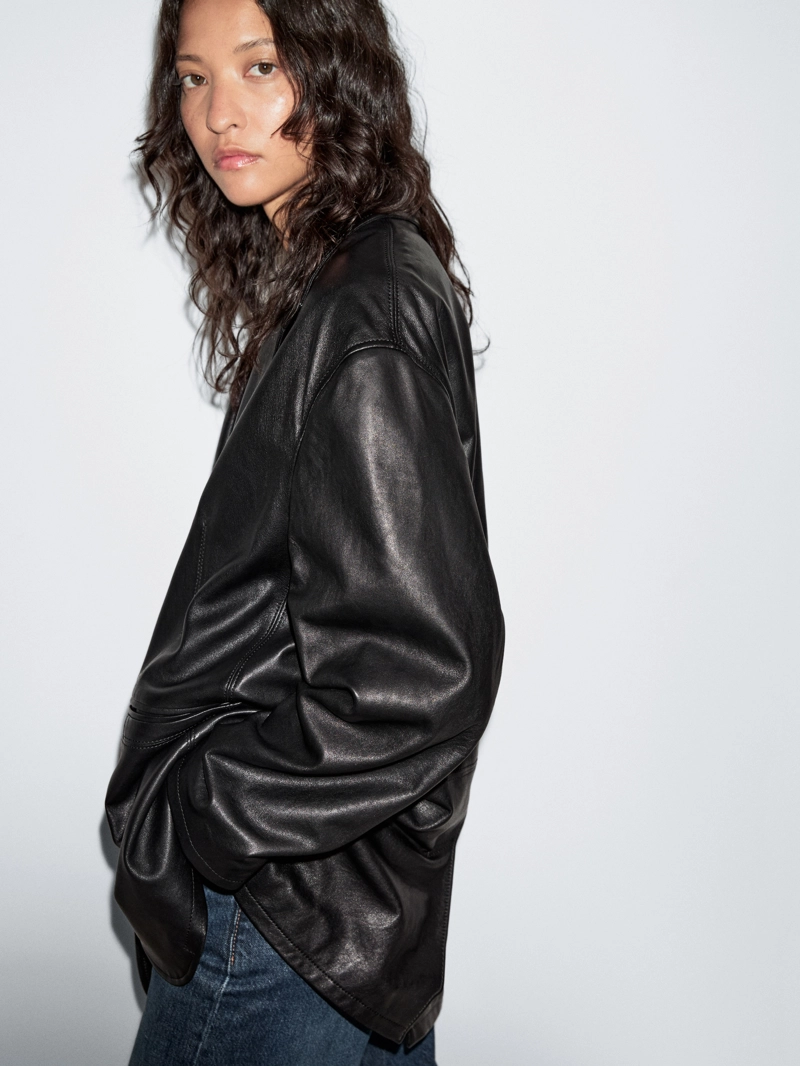 Жакет из мягкой кожи нубука