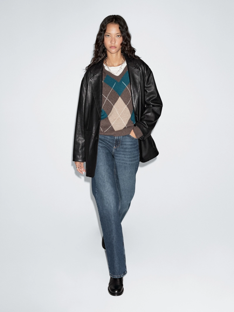 Жакет из мягкой кожи нубука