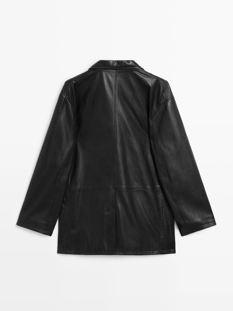 Жакет из мягкой кожи нубука