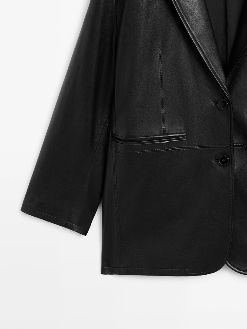 Жакет из мягкой кожи нубука