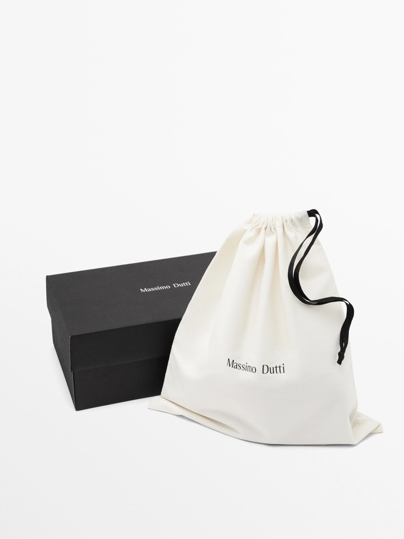 Кожаные ковбойские сапоги massimo dutti