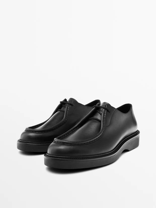 Кожаные туфли с мокасиновым носком- Заказать в России