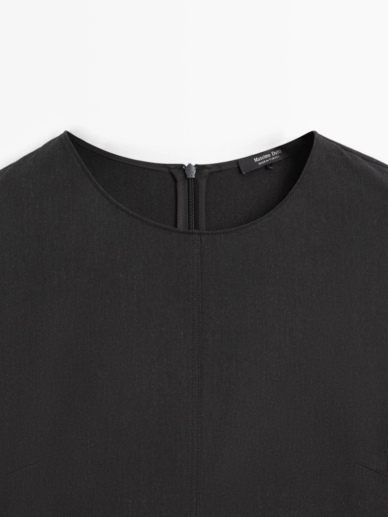 Платье миди с деталями броши