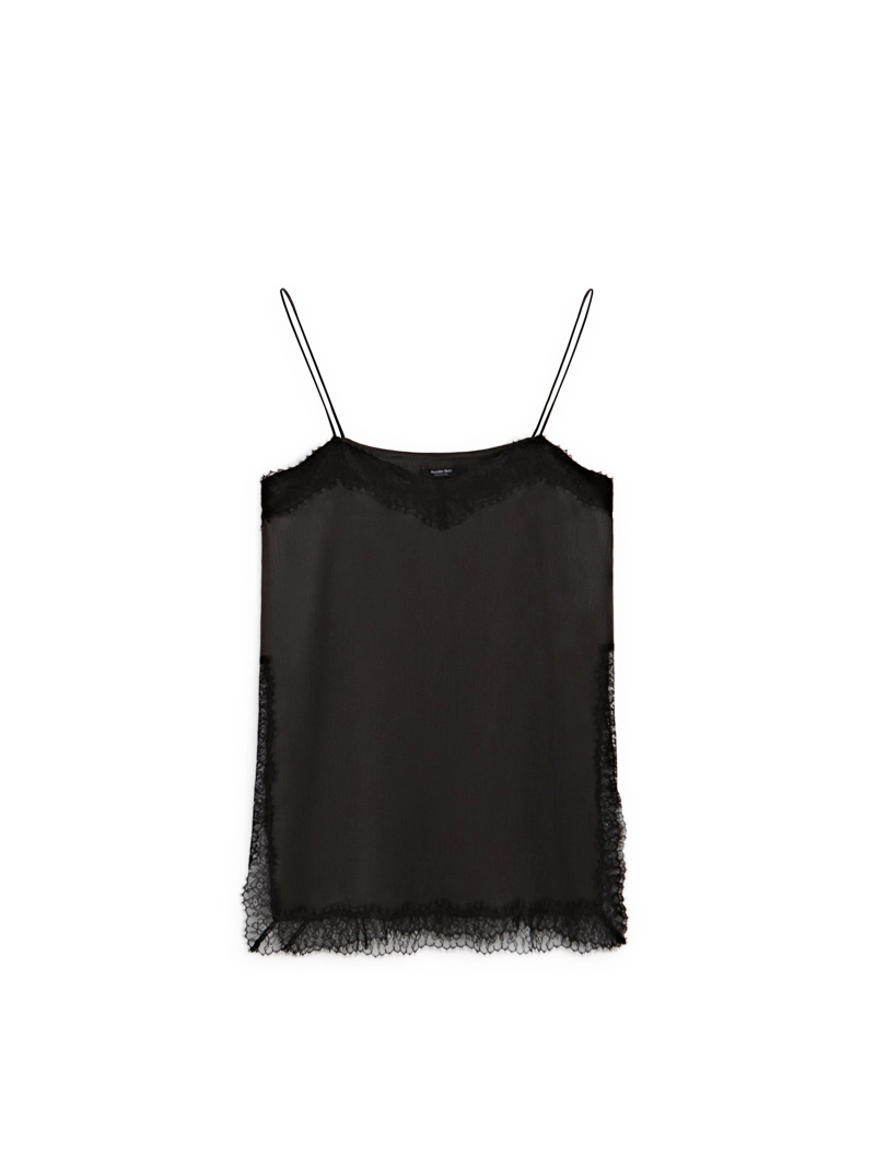 Топ-бюстье с деталями прорезей