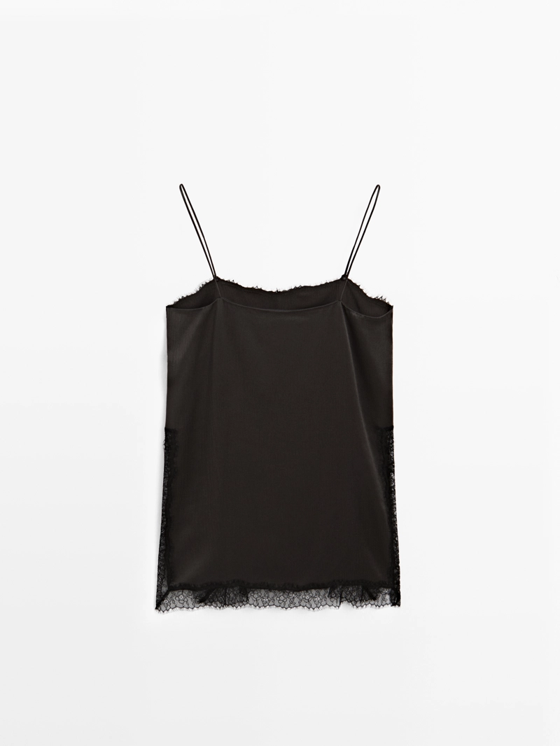 Топ-бюстье с деталями прорезей