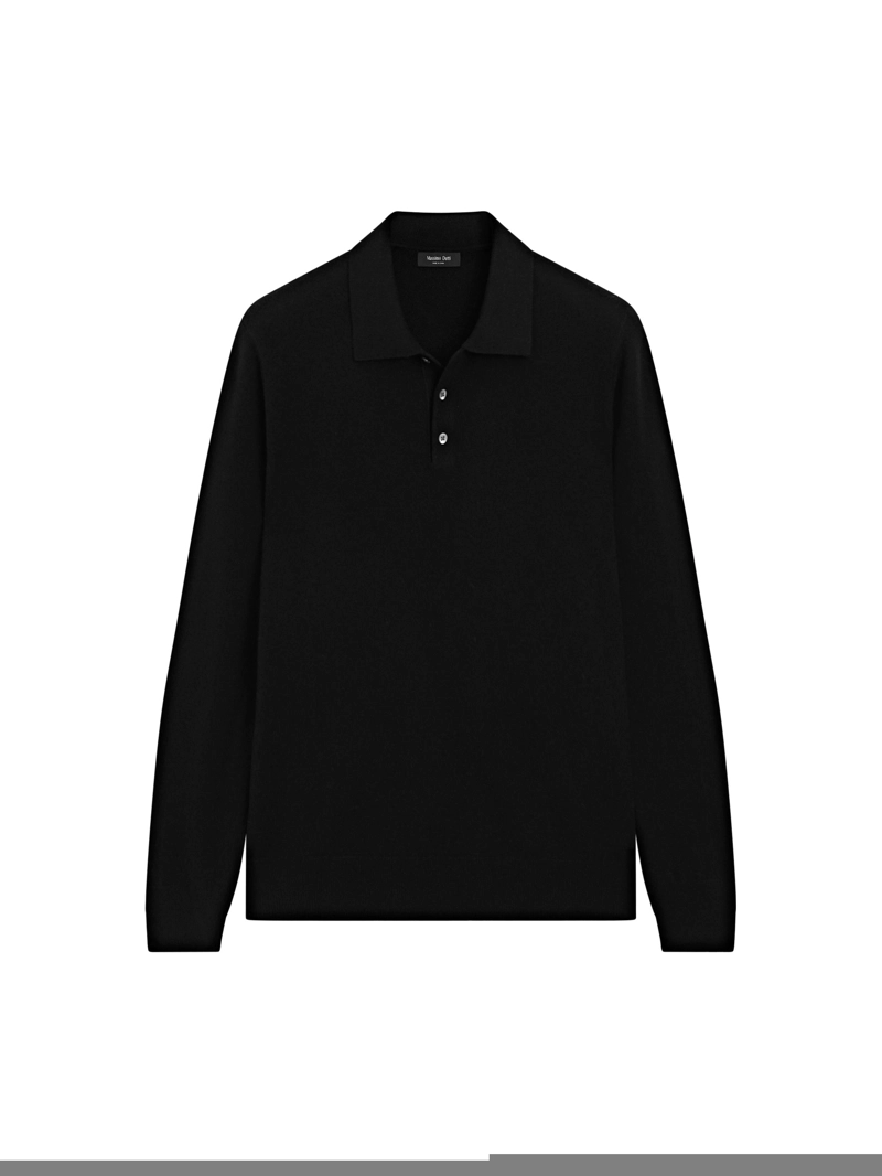 Вязанный свитер-поло из шерстяной смеси