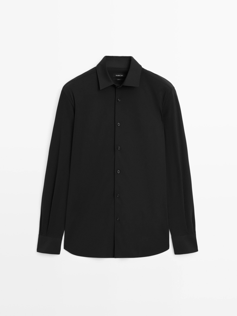 Рубашка slim fit stretch