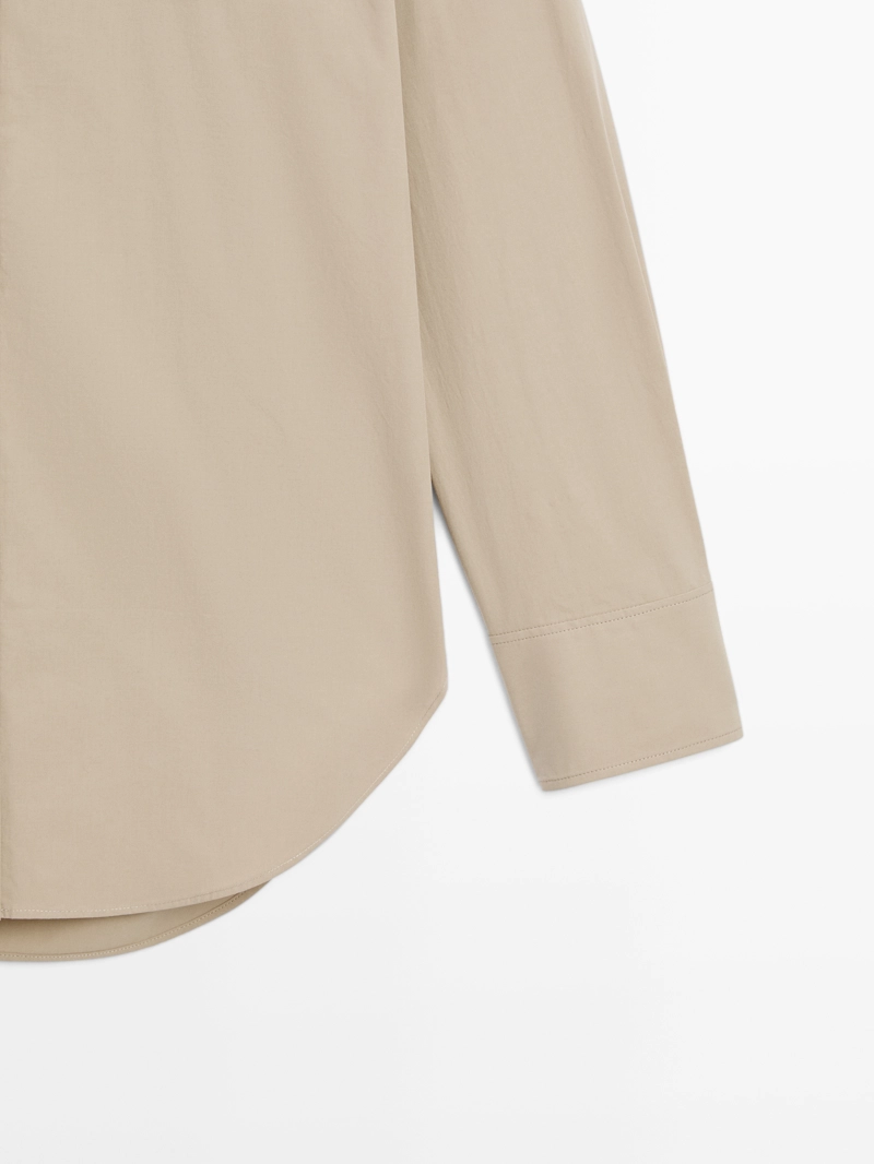 Рубашка из 100% хлопкового поплина