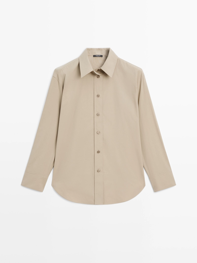 Рубашка из 100% хлопкового поплина
