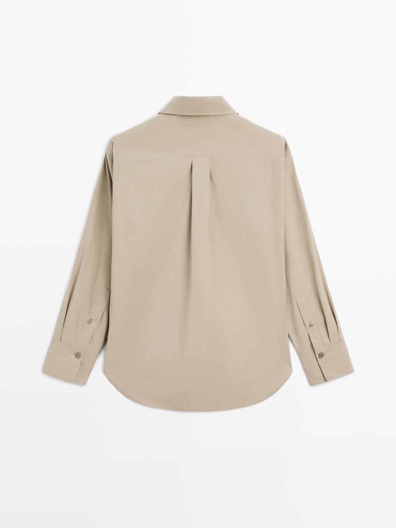 Рубашка из 100% хлопкового поплина