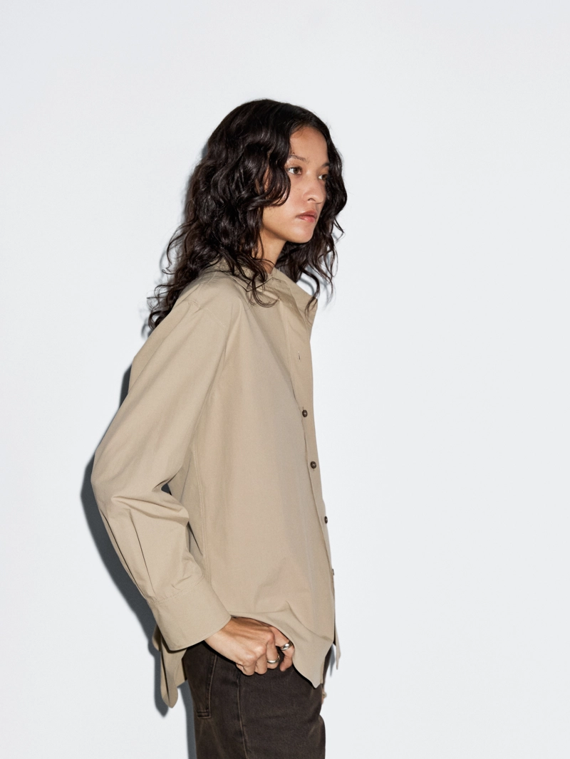 Рубашка из 100% хлопкового поплина