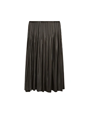 Юбка-миди с защипами и восковым покрытием- Заказать в России