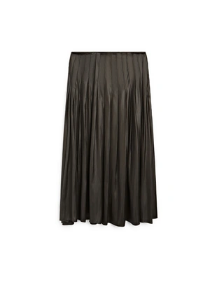 Юбка-миди с защипами и восковым покрытием- Заказать в России