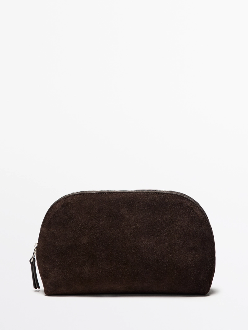 Туалетная сумка из разделенной кожи