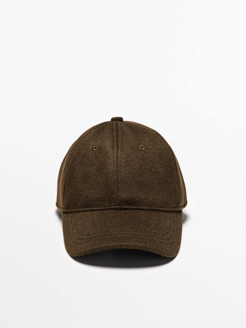 Шерстяная кепка с текстурой фетра