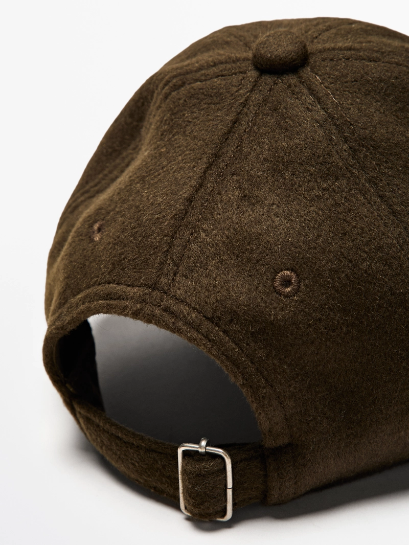 Шерстяная кепка с текстурой фетра