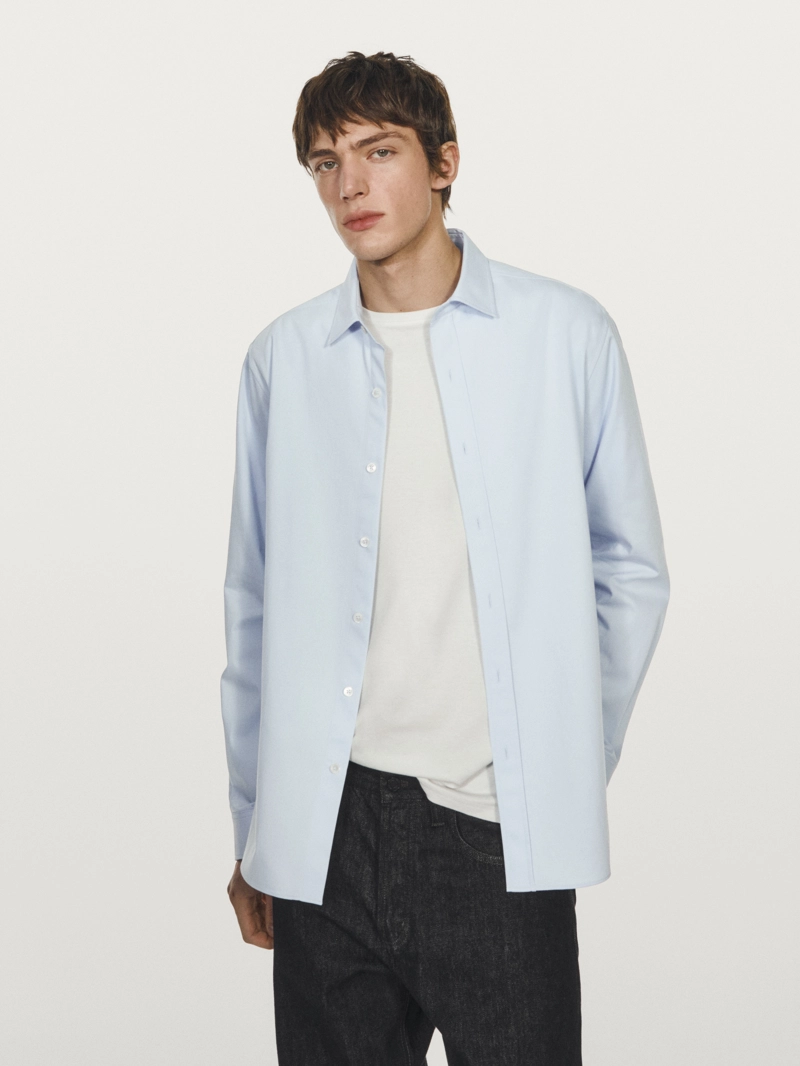 Рубашка из хлопково-синтетической смеси regular fit