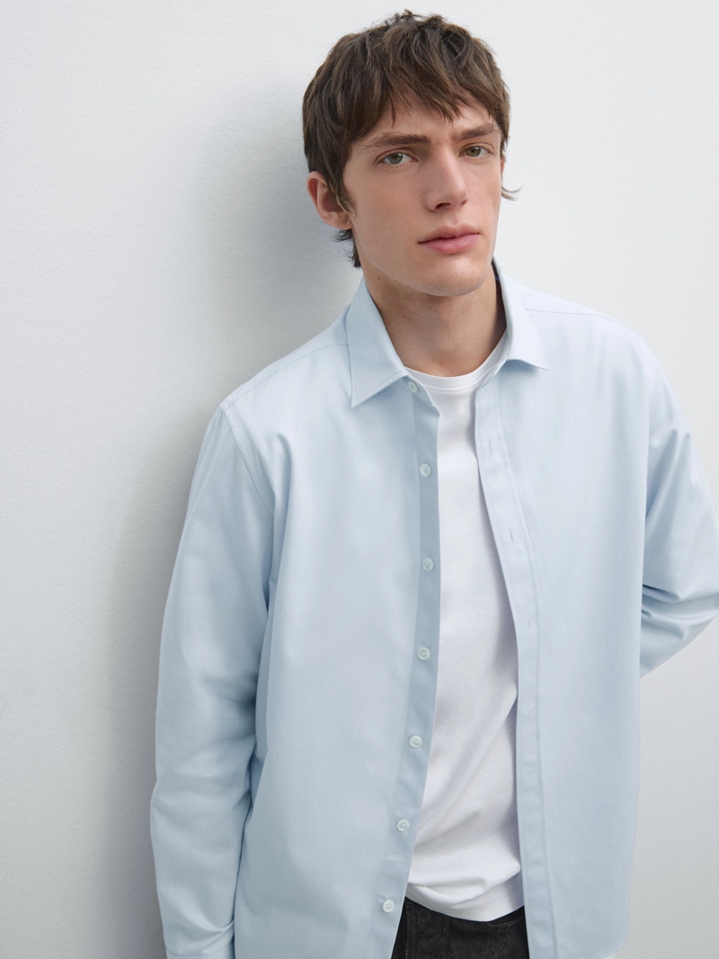 Рубашка из хлопково-синтетической смеси regular fit