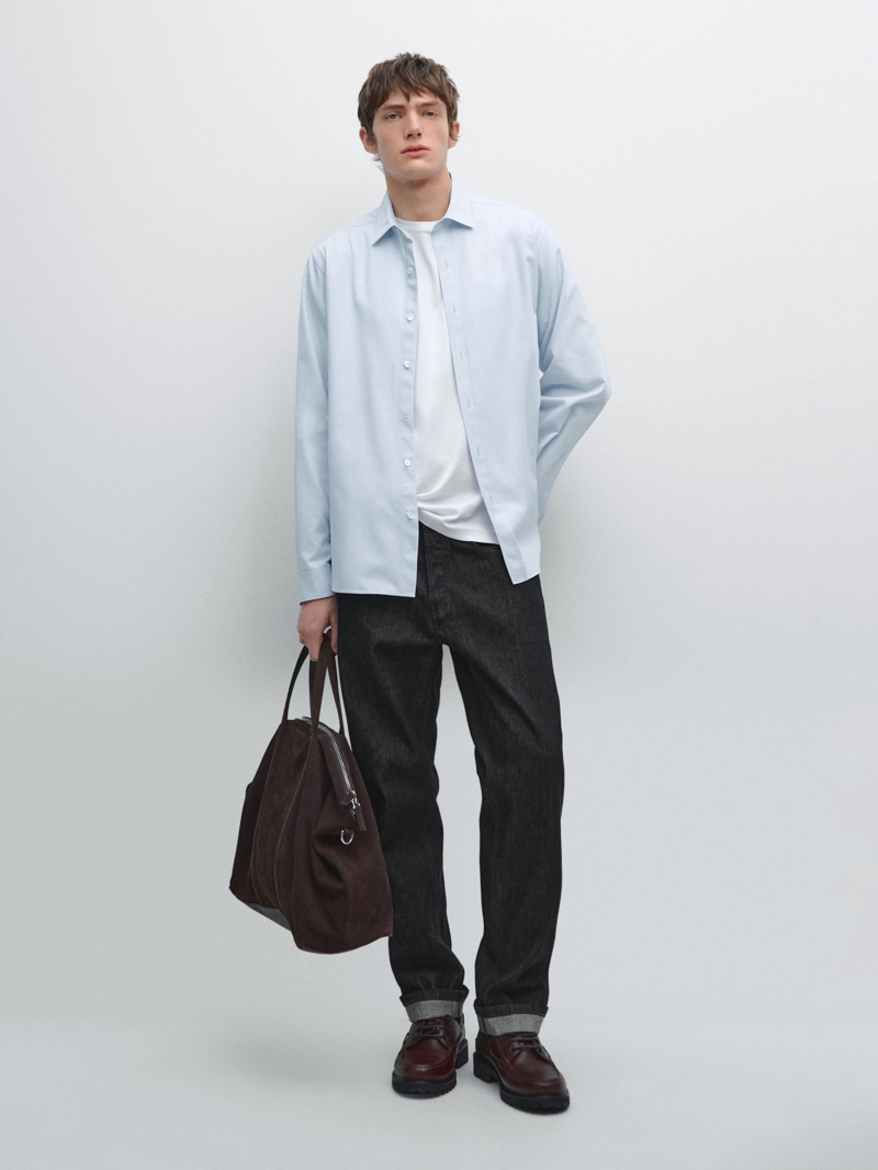 Рубашка из хлопково-синтетической смеси regular fit