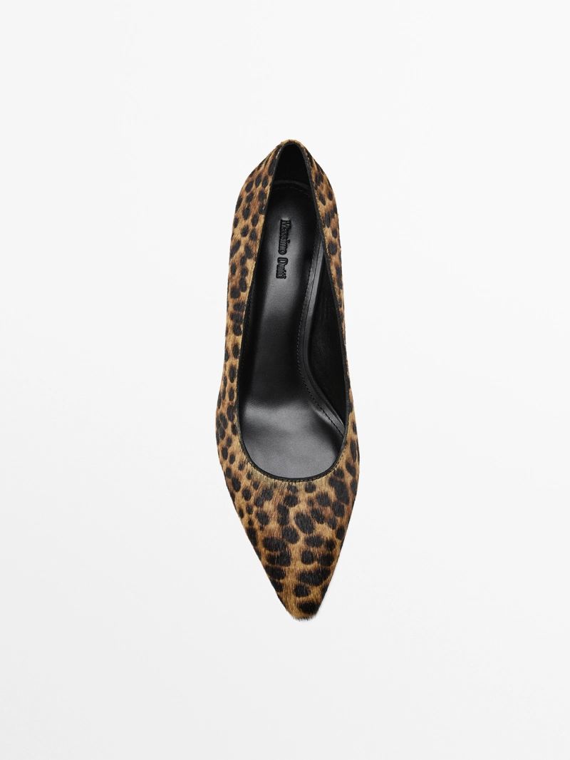 Туфли с принтом леопарда на каблуке