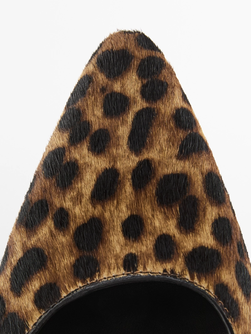 Туфли с принтом леопарда на каблуке