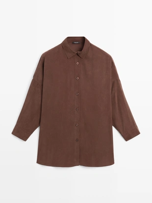 Купить Massimo Dutti Длинная блузка с плавными линиями